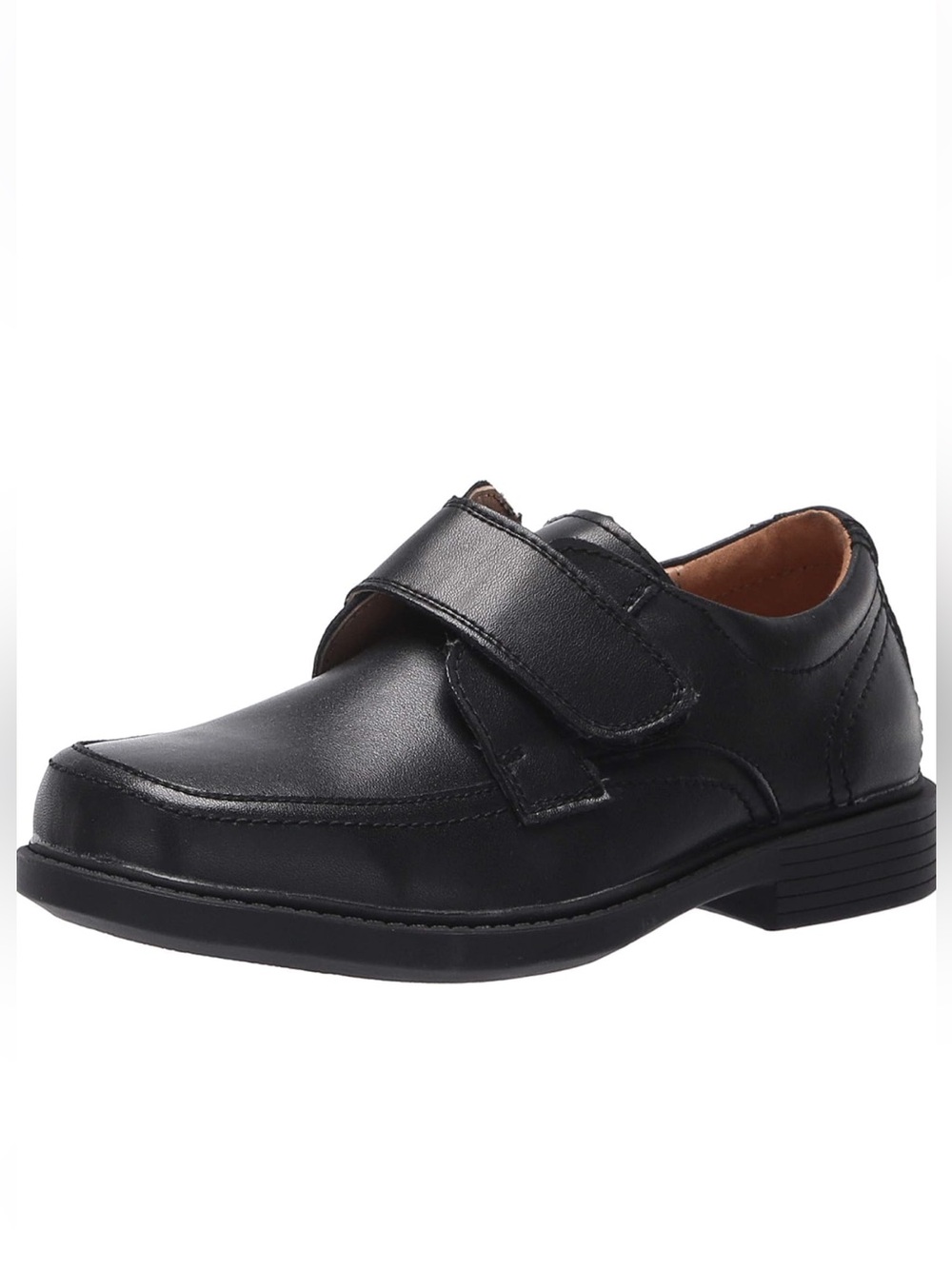 Florsheim Berwyn JR II Boys Black Leather Velcro Dress Shoes